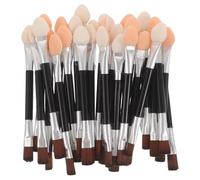 Amosfun 50pcs Double Headed Eyeshadow Applicator Brushes with Soft Sponge Tips, Abs Material, Dualhead Design for Precise Eye Shadow Application and Travel Touchups