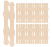 Amosfun 50Pcs Food Grade Popsicle Sticks Natural Wood Craft Sticks for DIY Crafting and Cake Making Ideal Wooden Fan Handles and Multi-Purpose DIY Supplies