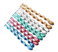 Amosfun 50pcs Happy Birthday Decorations Spiral Long Balloons Festival Party Toys Easy to Blow Fly