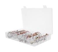 Amosfun 50pcs Locking Hitch Pins M4.5/M6/M8/M10 Heavy Duty Wire Lock Safety Trailer Pins for Garden and Farm Trailers Quick Release Towing Coupler Accessories