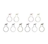Amosfun 50Pcs Open Bezels Drift Bottle Hollow Resin Frames Alloy DIY Jewelry Making Pendants Practical Multi-Functional Accessories for Cellphone Decorative Use and Sweater Chain