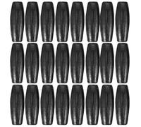 Amosfun 50pcs Oval Wooden Beads for DIY Making, Sturdy Black Wood Beads with 2.5mm Hole for Jewelry, Macrame, Garland Crafts and Earring Making Supplies