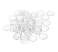 Amosfun 50pcs Plastic Loose-Leaf Notebook Binding Discs Rings for DIY Planner Buckles, Lightweight White Round Plastic Binder Discs with Delicate Workmanship, Easy to Carry for Office
