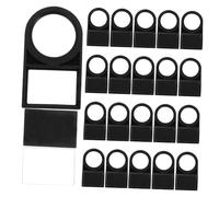 Amosfun 50pcs Push Switch Identification Board Round Push Button Notice Indicators for Industrial Commercial Use High Visibility Plastic Labels for Control Panels Emergency Signage