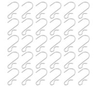 Amosfun 50Pcs Small Clip Hooks Multi-Functional Metal Hangers for Supermarket Shelves Household Kitchen DIY Craft Jewelry Keys Shopping Bags Organization