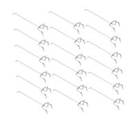 Amosfun 50Pcs Triangular Hole Board Hooks Long Three Fork Iron Hangers for Door Hanging Bags Bathroom Storage No Drilling Needed