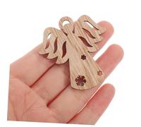 Amosfun 50Pcs Wooden Angel Cutouts DIY Wood Crafts Smooth Surface Unfinished Wood Slices for Hanging Ornaments Scrapbooking and Decoration Projects