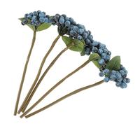 Amosfun 5pcs Artificial Berry Stems Christmas Decoration Bright PVC Frosted Berry Branches for Holiday Party Home Decor Thanksgiving and Winter Holiday Accents