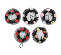 Amosfun 5pcs Ballet Bun Hair Nets for Dance Buns, Child-friendly Easy Application, Lace and Plastic Material, Neat and Elegant Invisible Design for Long Rehearsals and Performances