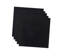 Amosfun 5pcs Black Stove Burner Covers Gas Range Protectors Non-Stick Reusable Hob Liners with Precut Center for Easy Cleaning and Dishwasher Safe
