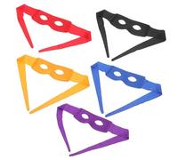 Amosfun 5pcs Black Superhero Eye Masks Black Half Mask Thief Mask Costume Halloween Fancy Dress Up Masks Cosplay Half Masquerade Masks for Carnival Party Favor