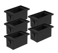 Amosfun 5pcs Car Toggle Switch Panel Bracket Black Plastic Rocker Switch Mounting Holder Single Gang Flush Mount for Atv Utv Dashboard Replacement 2.4" X 1.4" X 1.2"