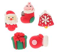 Amosfun 5pcs Car Vent Air Freshener Clips Christmas Car Decorations for Women Metal Resin Material