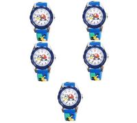 Amosfun 5pcs Cartoon Boy Girl Watch Lightweight Wristwatch for Boys Girls Strap Comfortable Fit Adorable Design for Students and Young Fashion Enthusiasts