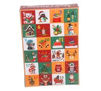 Amosfun 5pcs Christmas Advent Calendar Boxes Cardboard Treasure Countdown Treat Boxes for Holiday Party Favors Reusable Xmas Wrap Containers for Family Friends Celebration