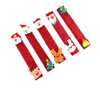 Amosfun 5pcs Christmas Kitchen Handle Covers Festive Refrigerator and Oven Protectors Elegant Holiday Decor for Fridge Microwave and Oven Keeps Handles Clean and Tidy
