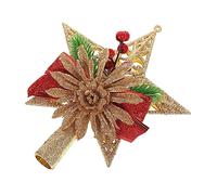 Amosfun 5pcs Christmas Party Supply Five-pointed Star Shaped Adornment Festive Xmas Adornment for Holiday Decor