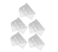Amosfun 5pcs Clear Plastic Garment Bags Half-body Suit Protective Covers for Hanging Clothes Breathable Shoulder Dress Covers for Closet Storage Reusable Dustproof Clothes Protectors