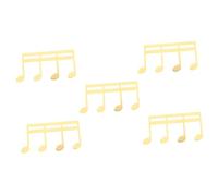 Amosfun 5pcs Convenient Music Note Clamp Portable Sheet Music Clip Lightweight Metal Page Holder for Guitar Piano Violin Easy Installation Practical Memo Clip for Musicians and Practice