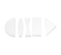 Amosfun 5Pcs Convex and Concave Optical Lens Set for Physics Teaching, Semi-Circular, Triangular, and Rectangular Lenses for Gcse Science Experiments and Physical Optics Education