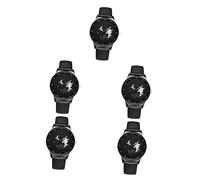 Amosfun 5pcs Display Astronaut Watch for Men Women Band Skin-Friendly Design Versatile for Everyday Wear Stylish Wristwatch for Couples and Students