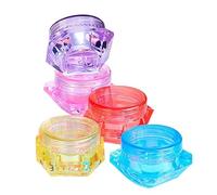 Amosfun 5pcs Empty Cosmetics Container, 3g Diamond Shaped Sample Pots, Mini Makeup Sample Holder for Travel, Business Trip (Random Color)