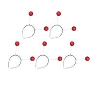 Amosfun 5pcs Head Boppers Foam Ball Martian Antenna Headbands Christmas Hairband for Funny Xmas Party Favors Costume Accessory Red