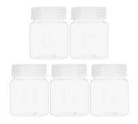 Amosfun 5pcs Laboratory Grade Plastic Wide Mouth Bottles 270ml Each Space-saving Combination Containers for Animal and Plant Cell Culture in Laboratory Use