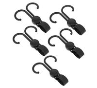 Amosfun 5pcs Multi-Functional Rotating Hooks for Hanging, Stroller Hangers and Buggy Clips, Sturdy Pp and Polyester Material, Suitable for Stroller and Electric Scooter Use at Home