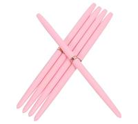 Amosfun 5pcs Nail Art Liner Brushes Set Pink Handle Fine Detail Painting Pens for Thin Lines Tiny Nail Brush Gel Polish DIY Tools for Precise Design