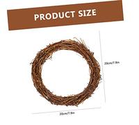 Amosfun 5pcs Natural Rattan Wreaths DIY Craft Rings for Christmas Door Window Hanging Decorations Rustic Twig Garland Supplies for Holiday Front Door Decor