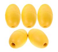 Amosfun 5pcs Oval Pvc Water Floats for Boats and Watercraft, Drift Brake Float with Versatile Functionality, Yellow Kayak Buoy Set for Anchor Lines and Backyard Use