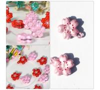 Amosfun 5pcs Pet Bell Cherry Blossom Shape Bell Lightweight Crisp Sound Iron Accessories for Mobile Phone Or Bag Decoration Suitable for Everyone