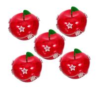 Amosfun 5pcs Plastic Apple Shaped Containers for Jewelry and Candy Storage Multifunctional Gift Boxes for Christmas Valentines Day Weddings Party Decorations