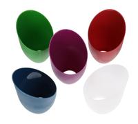 Amosfun 5pcs Plastic Horseshoe Lamp Shades Replacement Covers for Table and Floor Lamps Oblique DIY Lampshades in White Deep Purple Green Blue Red Easy to Install for Home Decor