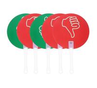 Amosfun 5pcs Plastic Thumbs and Thumbs down Voting Paddles 24x15cm Classroom Supplies Early Childhood Education Handheld Signs for Teacher Student Interaction