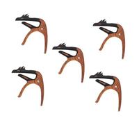 Amosfun 5pcs Professional Guitar Capo Lightweight Tuning Accessory for Acoustic Electric Guitars Easy to Use Deep Grain Finish for Musicians and Beginners