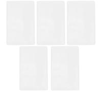 Amosfun 5pcs Pvc Business Card Plastic Sleeves with High Transparency and Waterproof Features Card Holders Suitable for Wallet and Everyday Use