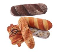 Amosfun 5pcs Realistic Bread Pillow Soft Plush Toast Cushions Creative Simulation Snack Prop for Home Sofa Bed Office Travel Decorative Bread Stuffed