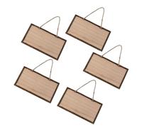 Amosfun 5pcs Rustic Wooden Hanging Signs Blank Wood Plaques Set for DIY Crafting Unfinished Wood Door Or Wall Decoration for Custom Home and Party Use