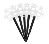 Amosfun 5pcs Solar Light Accessories for Garden Creative Holiday Lamp Decor and Easy to Use Christmas Light Decorations for Lawn and Outdoor Spaces