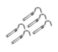 Amosfun 5pcs Stainless Steel Expansion Hooks Open Cup Bolts Heavy Duty High Hardness for Mechanical Fittings Air-Conditioning Fixation Electric Power Installation