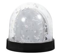 Amosfun 5pcs Sublimation Snow Globe Photo Frame for DIY Crafts Black Base Snow Globe with Picture Display Creative Birthday and Holiday Photo Display