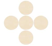 Amosfun 5pcs Unfinished Natural Wood Circles 25cm Diameter DIY Craft Rounds Wood Discs for Painting and Educational Art Projects