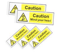 Amosfun 5PCS Watch Your Head Warning Stickers for Low Ceiling Safety Caution Signs Self-adhesive PP Paper Material Highly Visible for Stairs Basement Factory