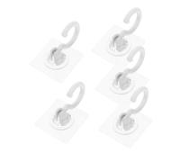 Amosfun 5pcs White Ceiling Swivel Hooks for Hanging Decorations and Plants, No Trace Removal, Strong Suction Design, Rotating Hooks Suitable for Ceiling and Roof Use