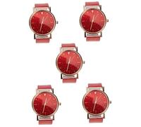 Amosfun 5pcs Women Quartz Watch Wrist Watch for Business Women Wrist Silicone Band for Daily Wear