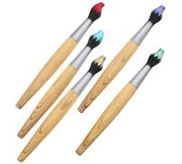 Amosfun 5pcs Wood Ballpoint Pens Ergonomic Design Not Easy to Slipping off Assorted Colour Metal Material for Office and School Use