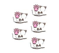 Amosfun 5sets Cheetah Costume Set Ears Headband Gloves Tail Fun Animal Dress Up for Halloween Cosplay Festivals Comfortable Reliable Accessories 5pcs*5