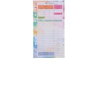 Amosfun 6-Hole Loose Leaf Binder Refill Sheets Set 3 Pieces Budget Planner Inserts 14 Colorful Monthly Plan Pages 14 Colored Budget Pages 54 Colored Weekly Plan Sheets Expense Tracking